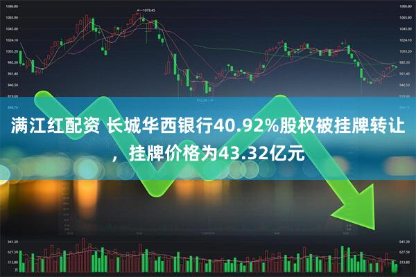 满江红配资 长城华西银行40.92%股权被挂牌转让，挂牌价格为43.32亿元